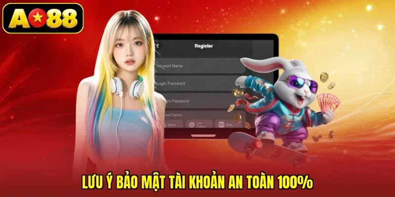 Lưu ý bảo mật tài khoản an toàn 100%